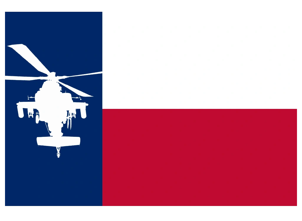 Texas Flag AH64 Sticker